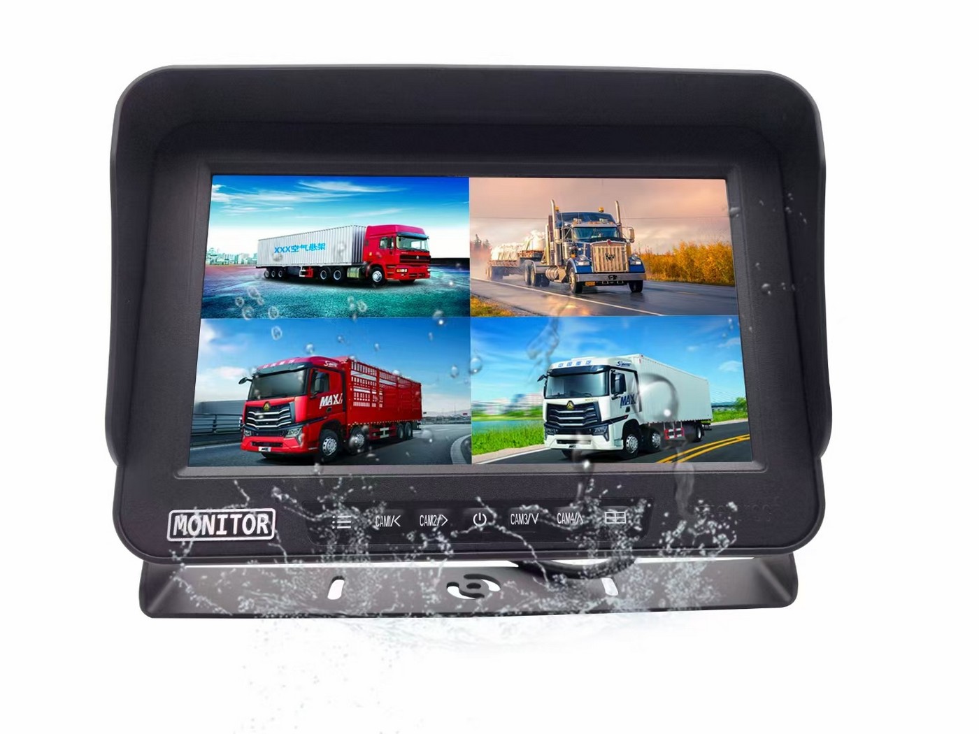 Wasserdichter 10 Zoll Monitor für Rückfahrkameras für PKW, LKW und Transporter