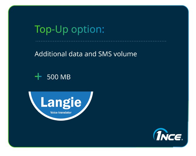 SIM-Karte - Datenvolumen 500 MB mit einer Geschwindigkeit von bis zu 1 Mbit/s